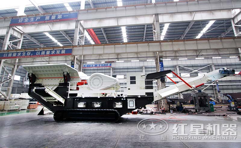 履帶移動碎石機，油電兩用，省心省力