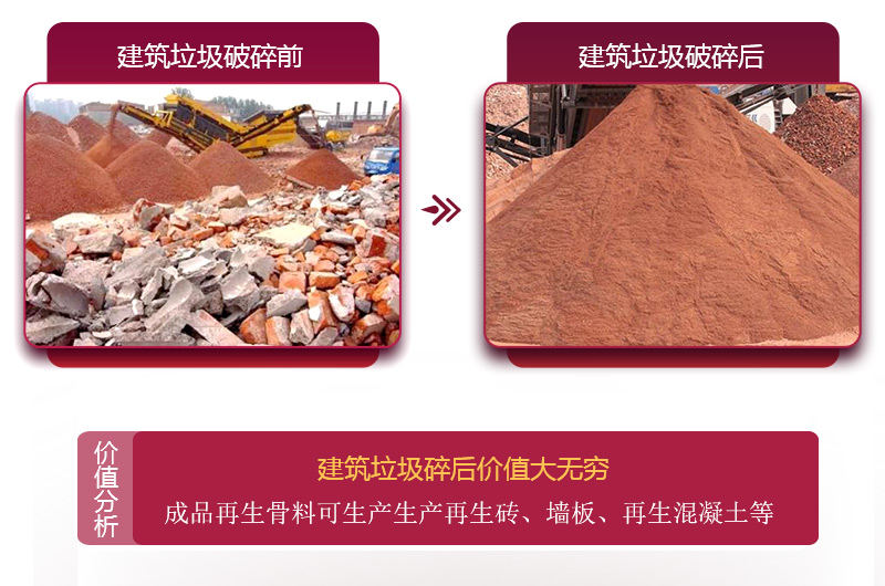 建筑垃圾破碎后利潤增長，價(jià)格大大提升