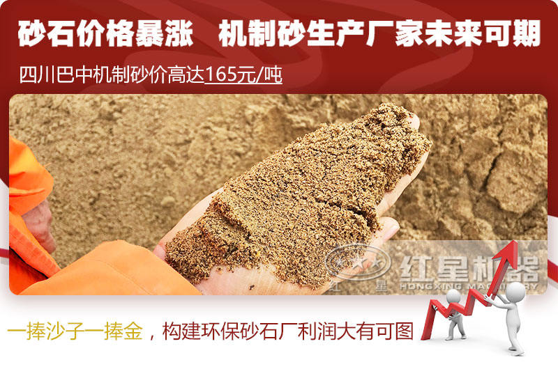 機制砂價格上漲，合理構建環(huán)保砂石廠更賺錢