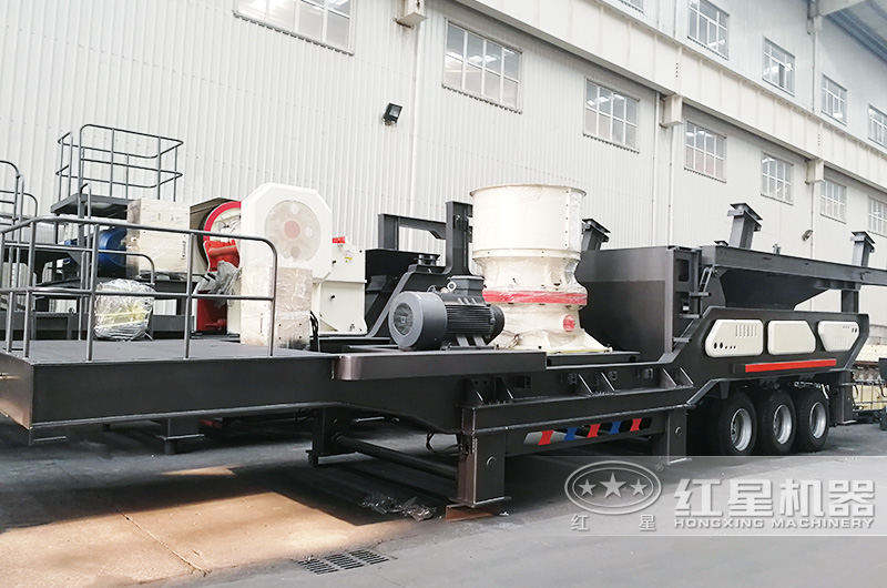 圓錐破車載制砂機(jī)，產(chǎn)量高針片狀少